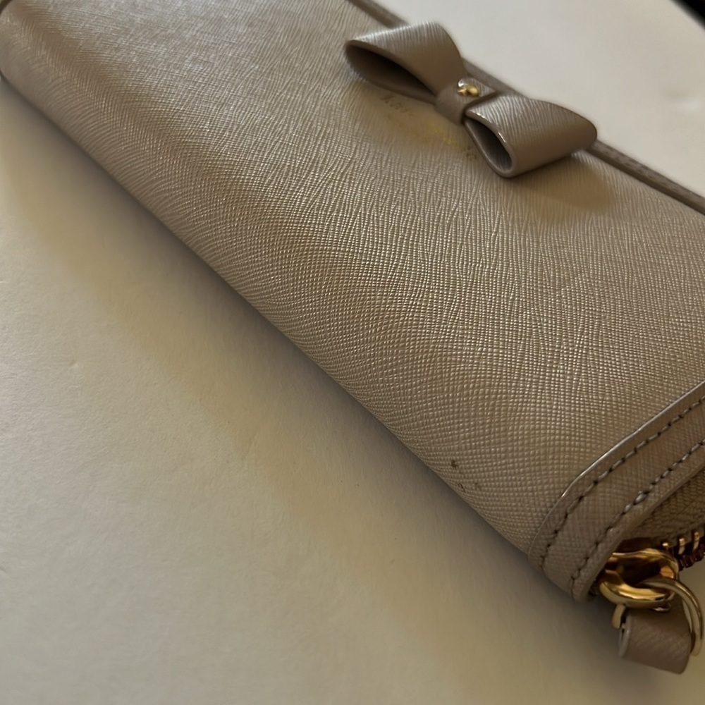 kate spade ♠️ long wallet ribbon beige 21 - excellent condition - Picture 11 of 13